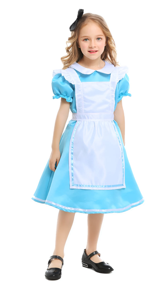 Alice in Wonderland Girls Costume Book Week Fancy Party Dress Kids Child