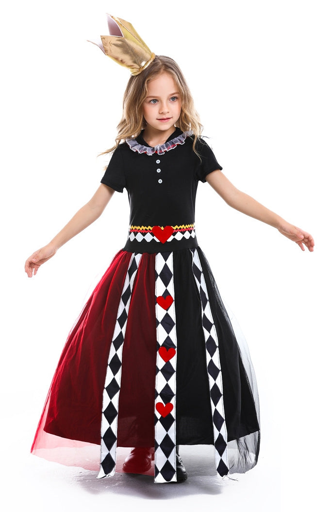 Girls Alice in Wonderland Queen of Hearts Costume