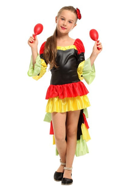 Kids Spanish Senorita Flamenco Costume
