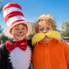 Two Australian kids dressed as Cat in the Hat and the Lorax for Book Week parade