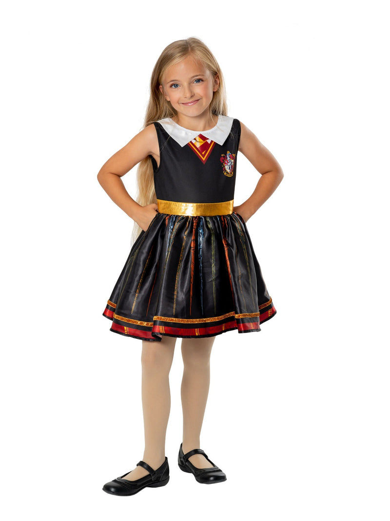 Girls Harry Potter Gryffindor tutu dress with gold waistband and house crest