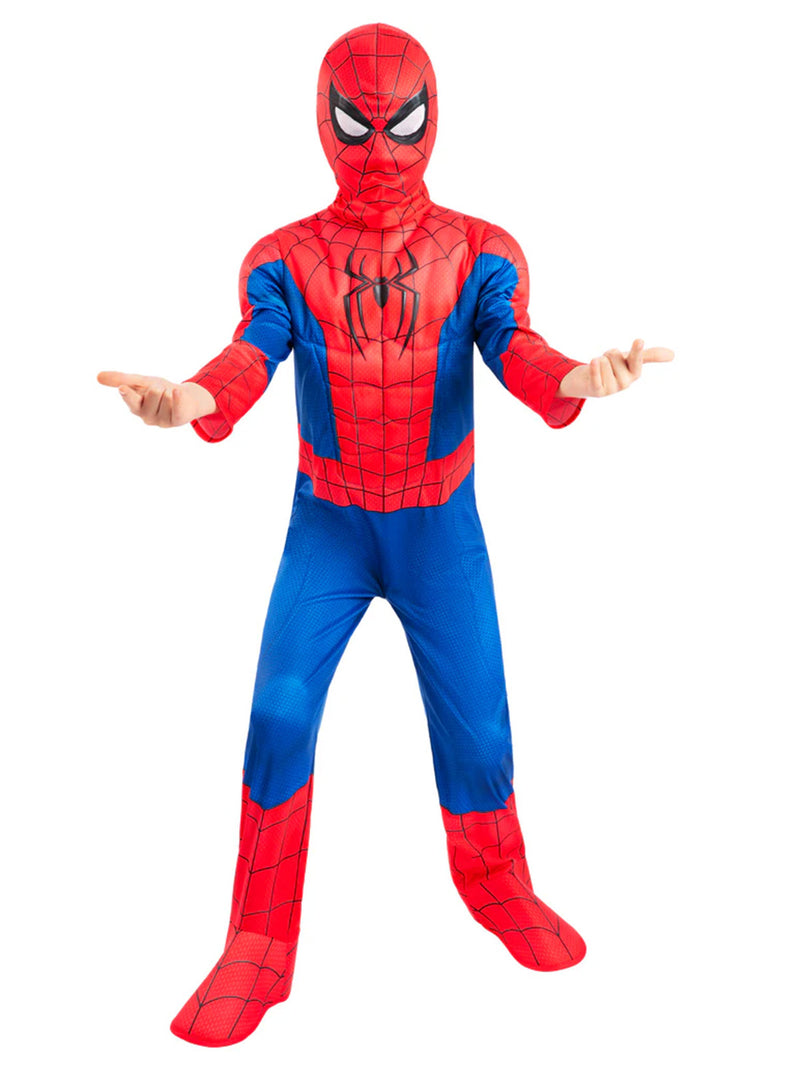 Kids Spider-Man Deluxe Muscle Costume - Marvel Superhero Jumpsuit