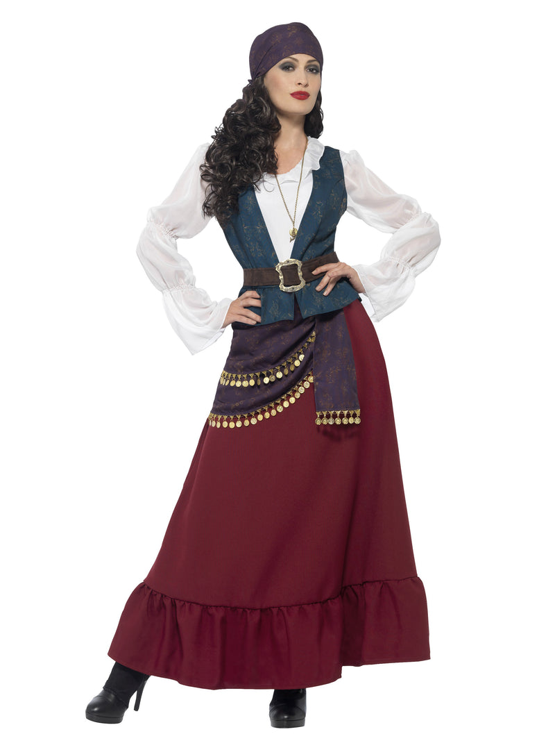 Womens Pirate Costume - Caribbean Buccaneer Wench Dress