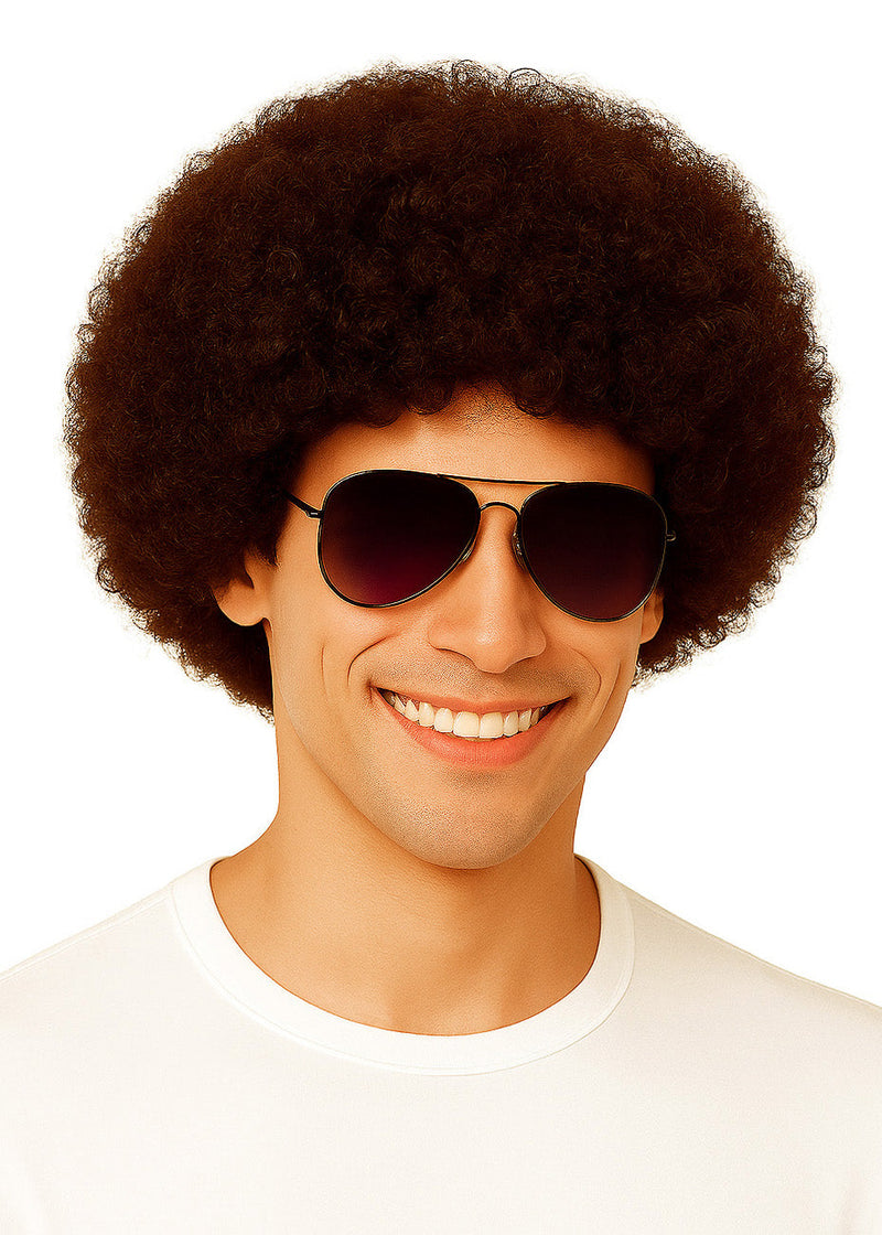 Adult Black Afro Wig - 70s Disco Funk Costume Accessory