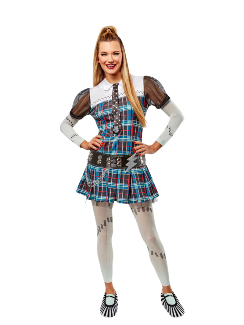 Womens Monster High Frankie Stein Costume - Licensed Adult Dress Set