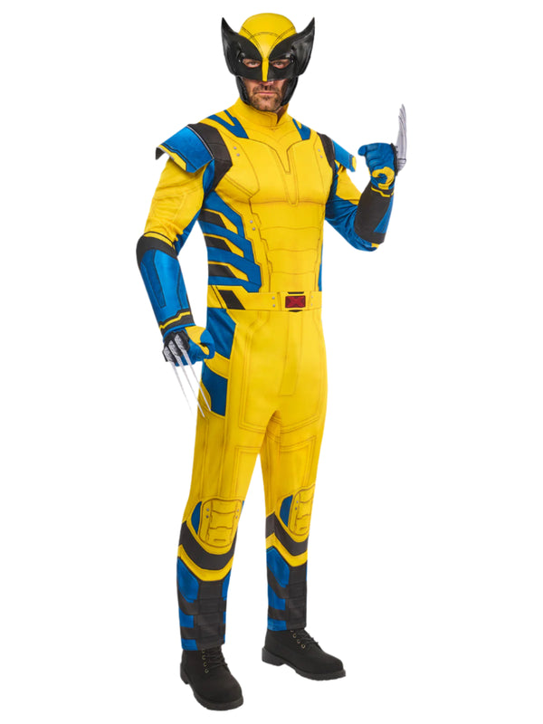 Mens Wolverine Costume - Deadpool & Wolverine Yellow Suit with Mask & Claws