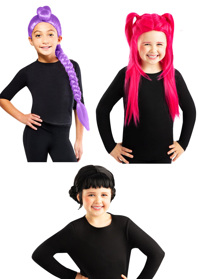 Kids K Pop Wig Costume Cosplay Hair Wig Rumi Mira Zoey