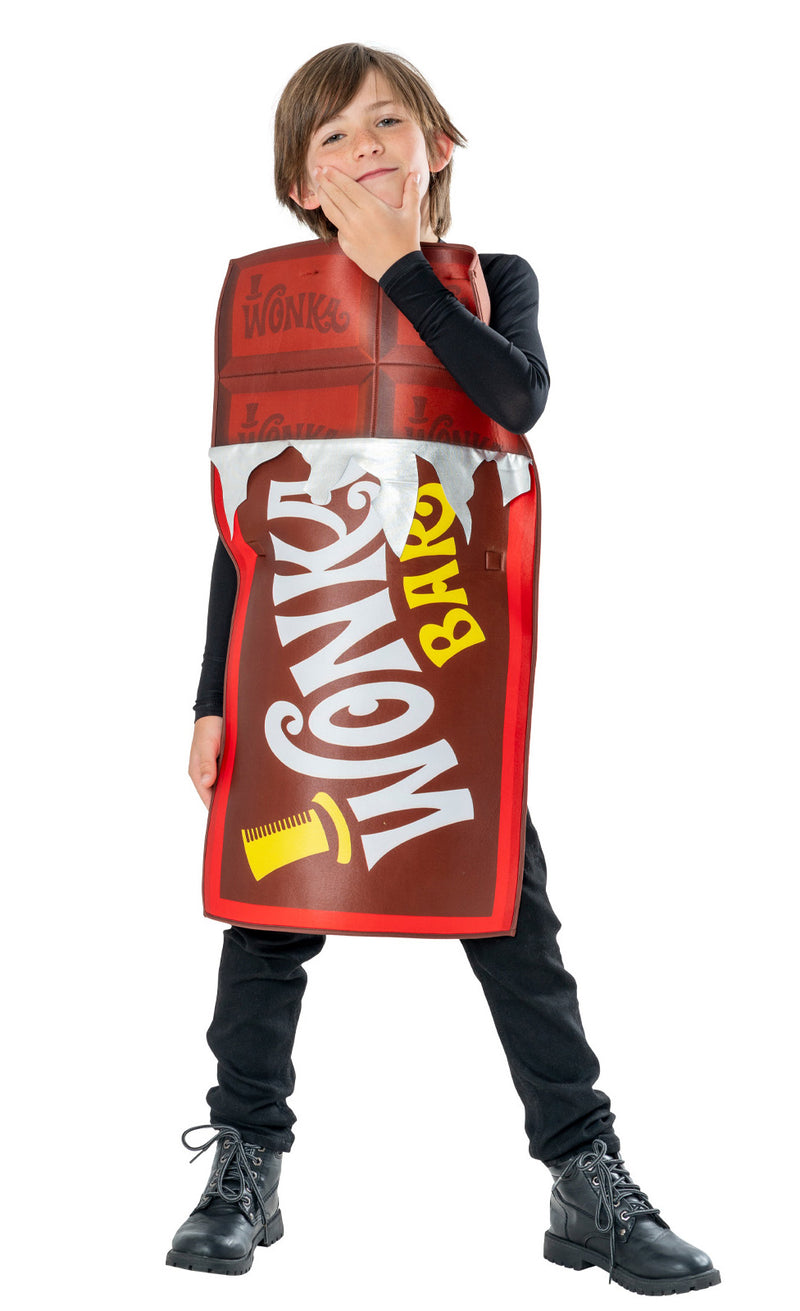 Kids Wonka Chocolate Bar Costume - Book Week Golden Ticket Tabard
