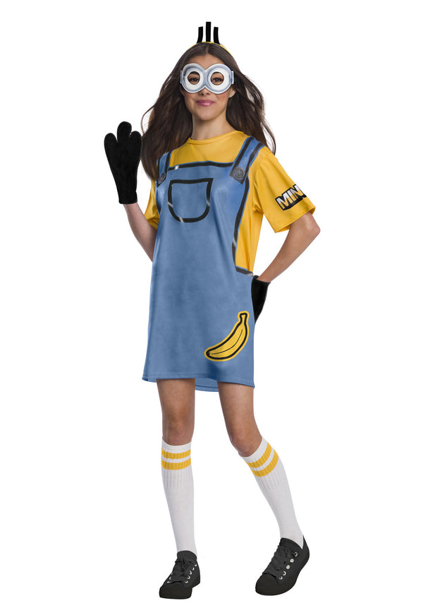 Kids Minion Costume Dress - Despicable Me Overalls T-Shirt Set
