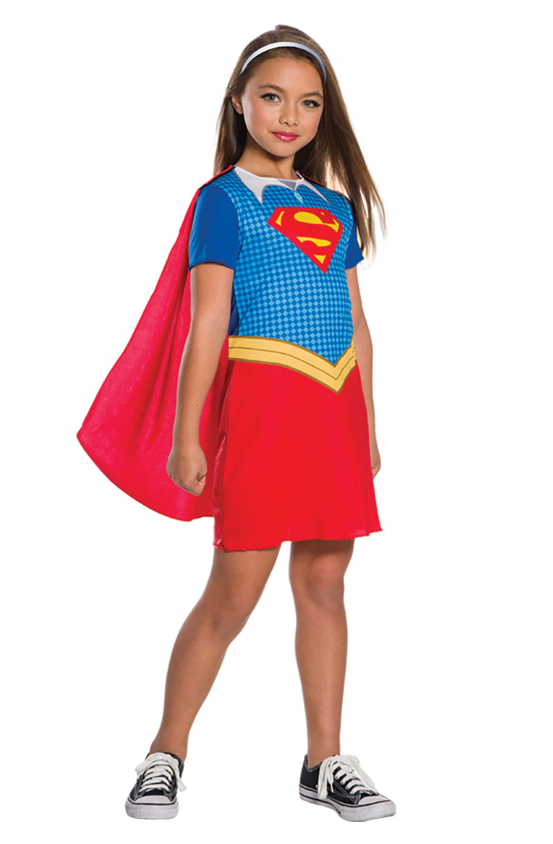 Kids Supergirl Costume - DC Comics Superhero Dress with Cape