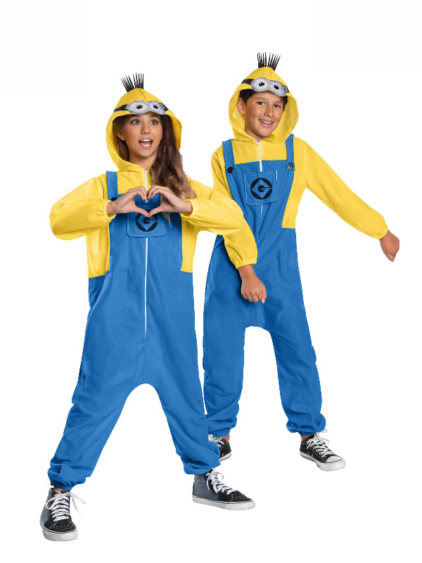 Kids Minion Kevin Costume - Despicable Me Fleece Onesie Jumpsuit