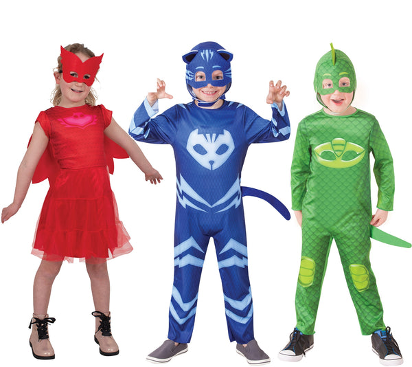 Kids PJ Masks Catboy blue jumpsuit costume with cat ears headpiece and attached tail