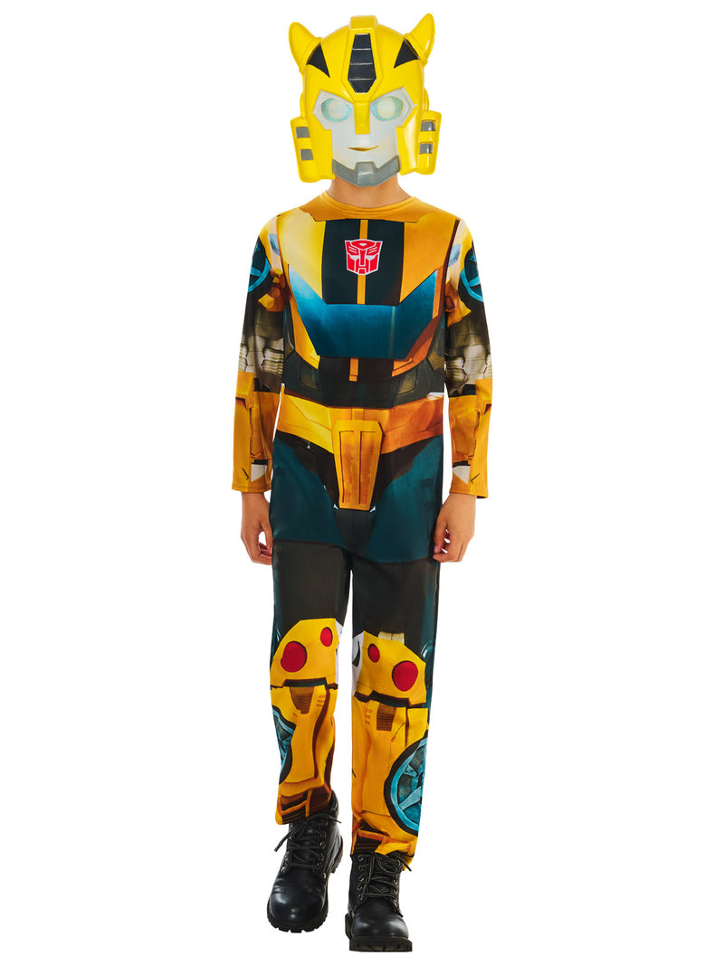 Kids Bumblebee Costume - Transformers Robot Jumpsuit with Mask