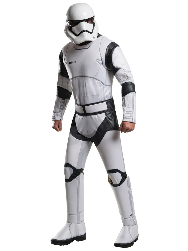 Mens Star Wars First Order Stormtrooper costume - full white armor jumpsuit with molded helmet
