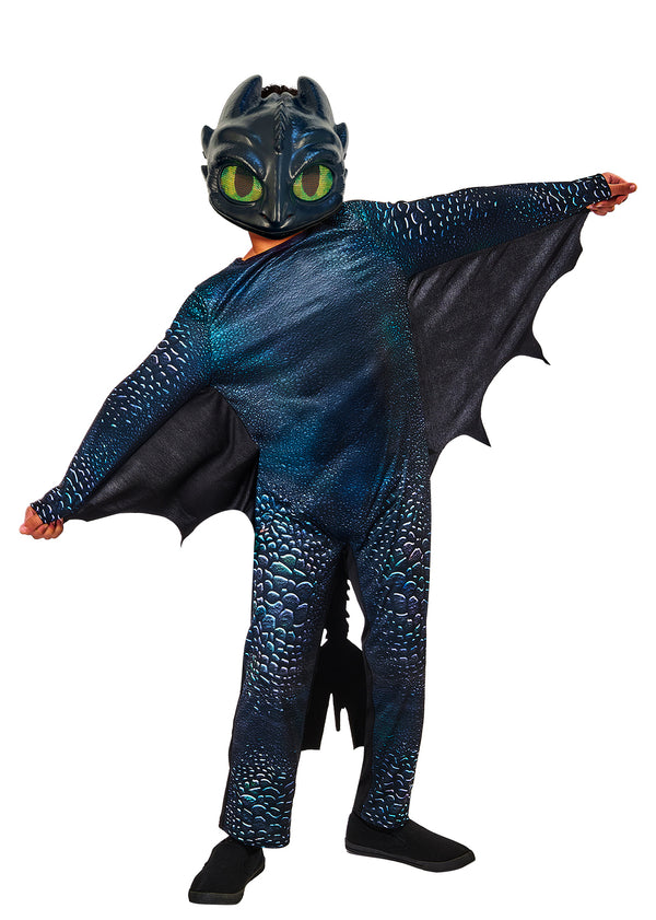 Kids Toothless Dragon Costume - Night Fury Wings & Mask Set