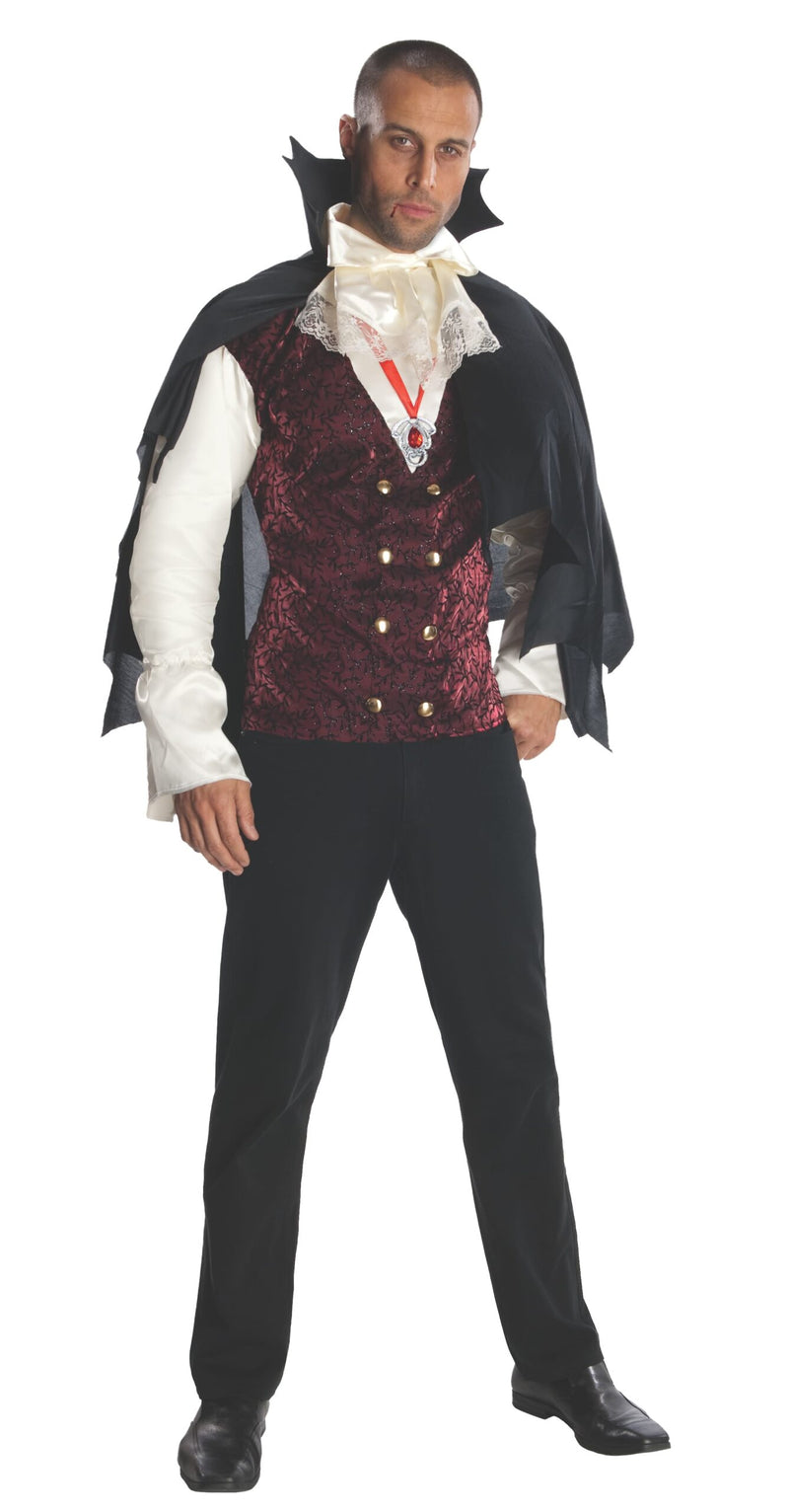 Mens Vampire Costume - Gothic Dracula Count Outfit with Cape