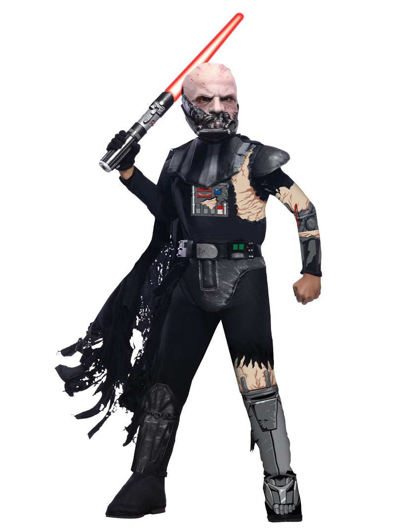 Kids Darth Vader Battle Damaged Costume - Star Wars Sith Lord Jumpsuit