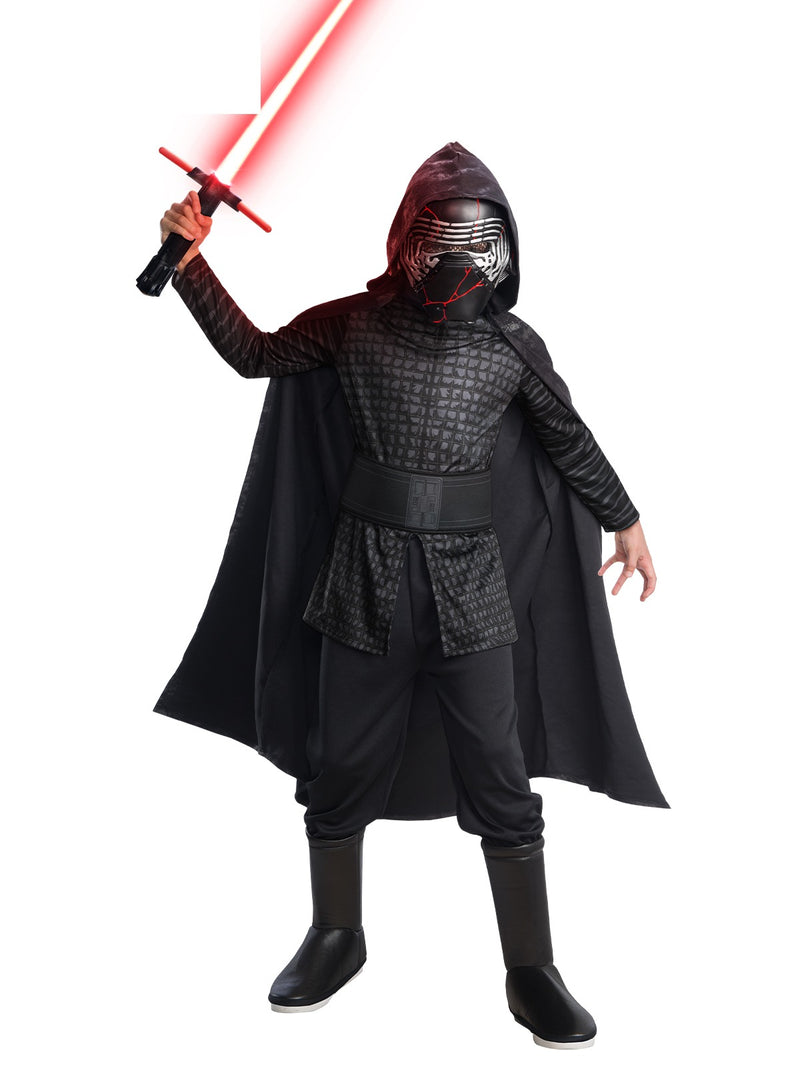 Kids Boys Kylo Ren Costume hero full front view - child wearing complete Jedi/Sith costume set