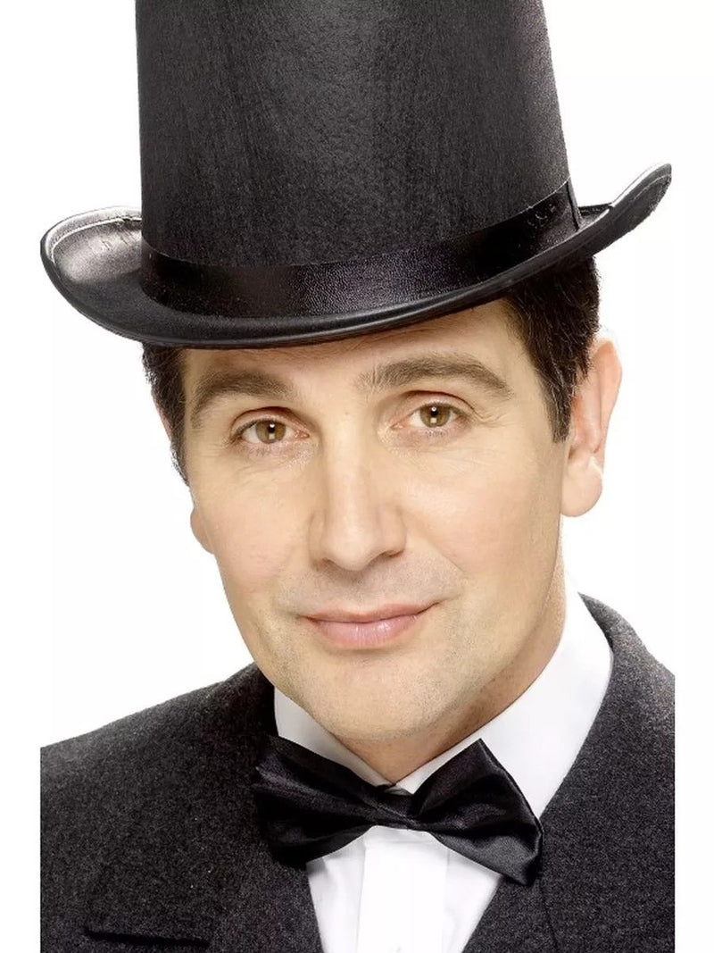 Adult Black Satin Bow-Tie - Victorian Gentleman Costume Accessory