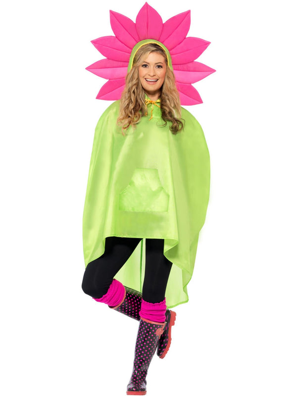 Adult Flower Poncho Costume - Spring Garden Daisy Fancy Dress
