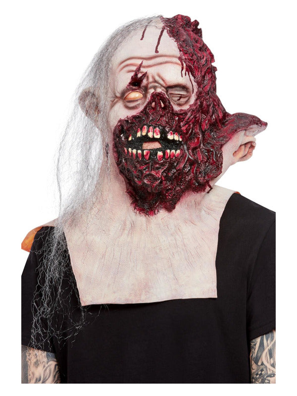 Adult Deluxe Burnt Zombie Mask - Latex Horror Special Effects Overhead Mask
