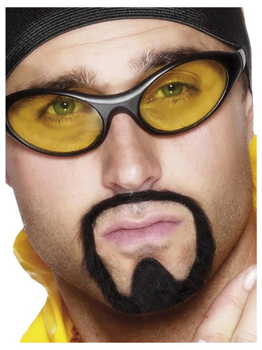 Adult 90s Hip Hop Glasses - Yellow Tinted Rapper Specs Costume Accessory