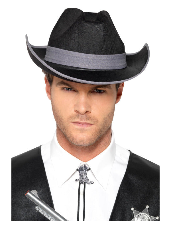 Cowboy Western Bootlace Black Neck Retro Ties