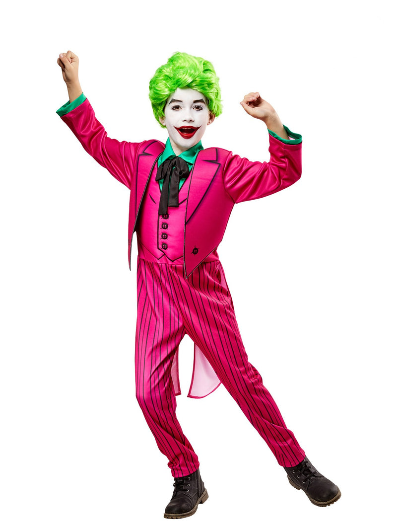 Kids The Joker Costume - DC Comics Villain Suit with Wig