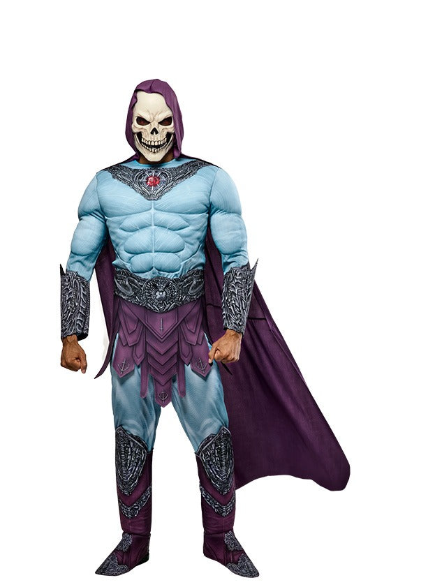 Skeletor skull mask with hollow eye sockets and grin