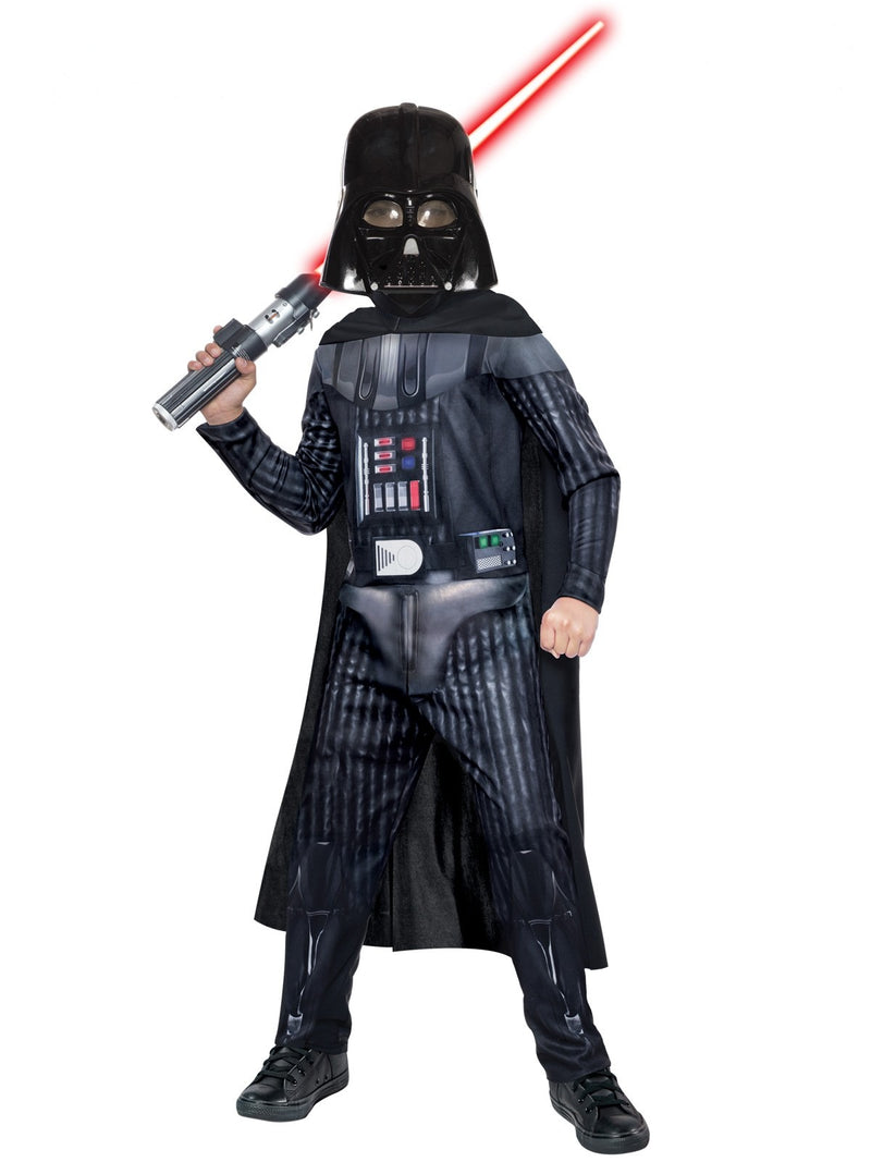 Kids Darth Vader Costume - Star Wars Dark Lord Jumpsuit & Cape Set