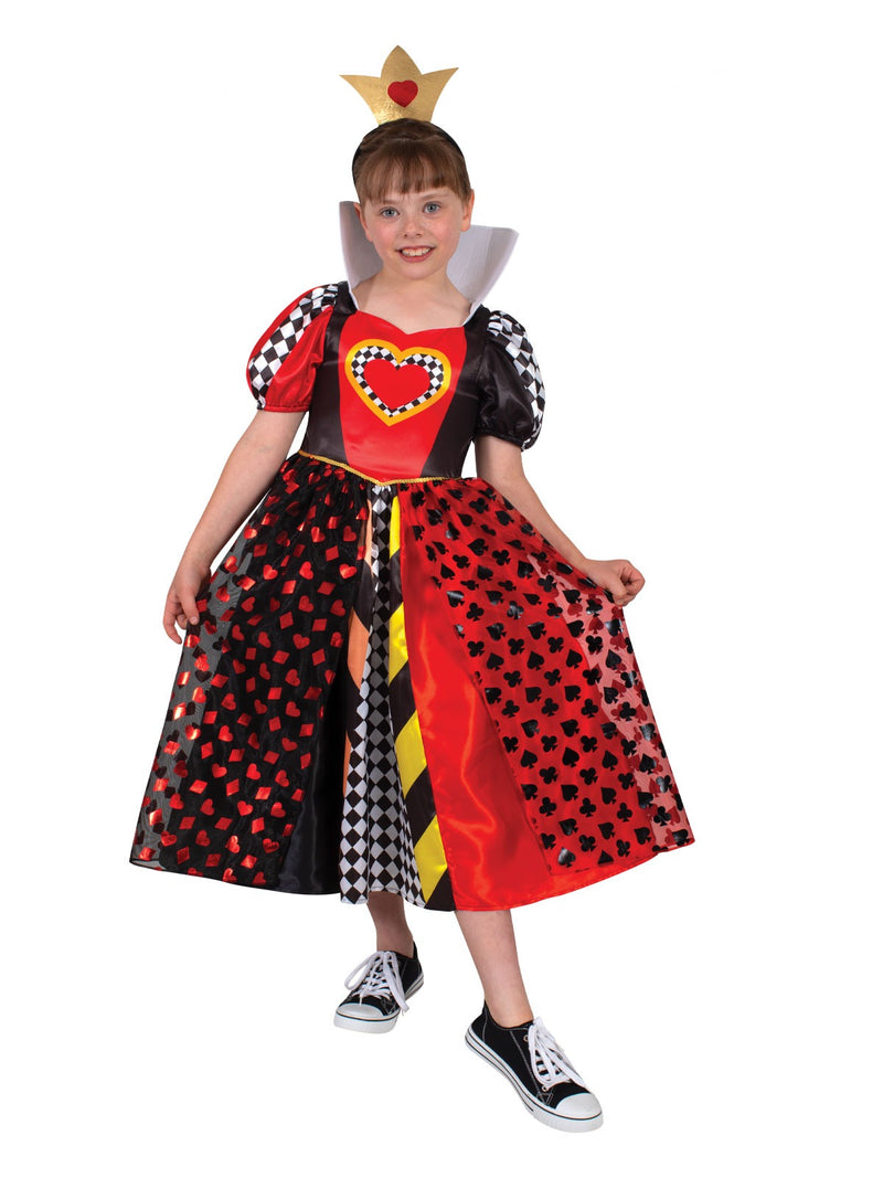 Kids Queen of Hearts Costume - Alice in Wonderland Deluxe Dress