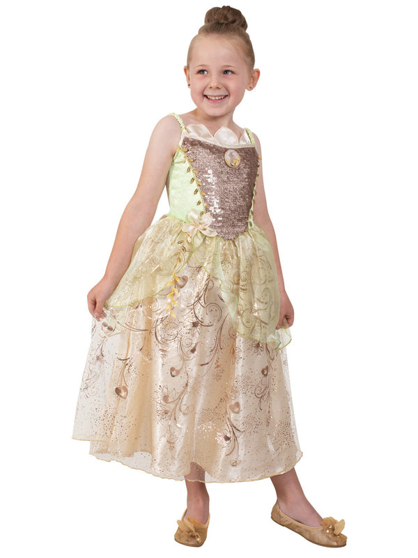 Kids Disney Princess Tiana Deluxe Costume - Green Ball Gown Dress