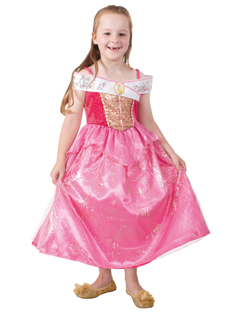 Kids Disney Princess Aurora Costume - Sleeping Beauty Deluxe Ball Gown