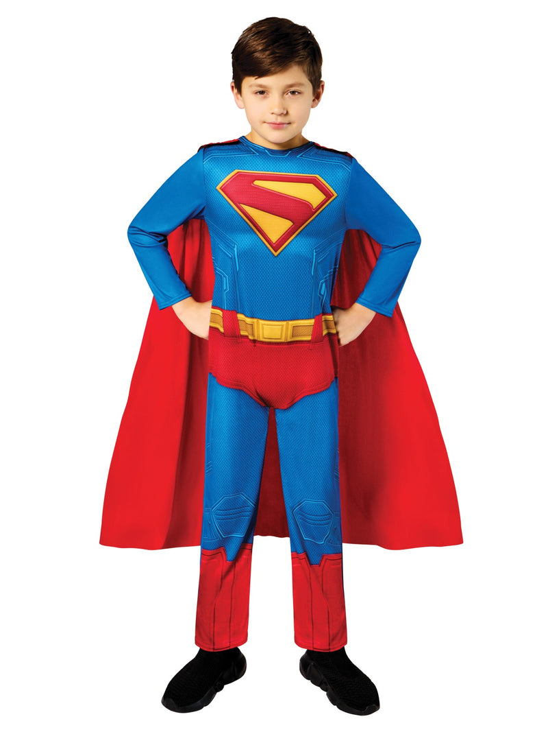 Kids Superman Costume - 2025 Movie Superhero Jumpsuit with Cape
