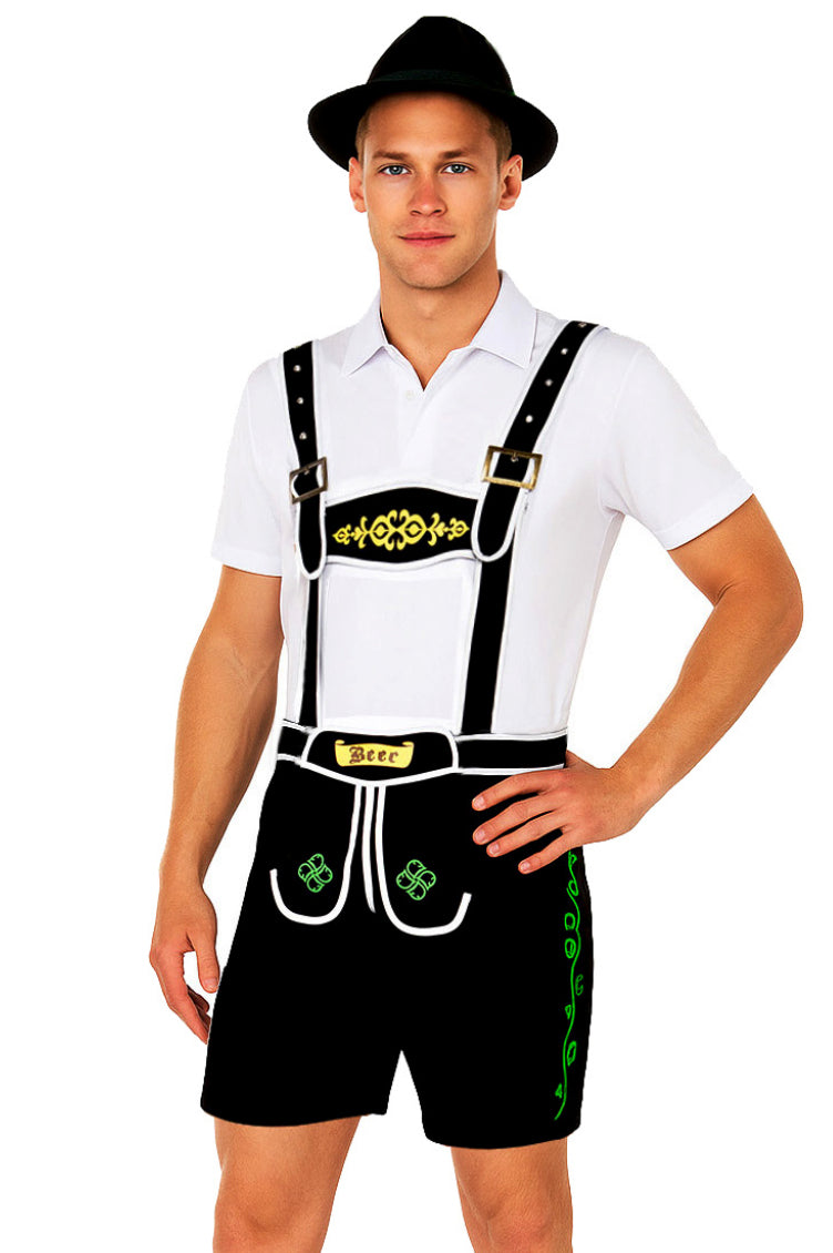 Mens Oktoberfest Lederhosen Costume - Bavarian Beer Festival Outfit