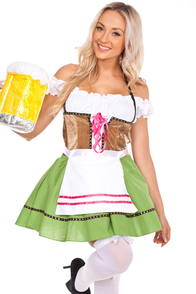 Womens Oktoberfest Beer Maid Costume - Bavarian Dirndl Dress