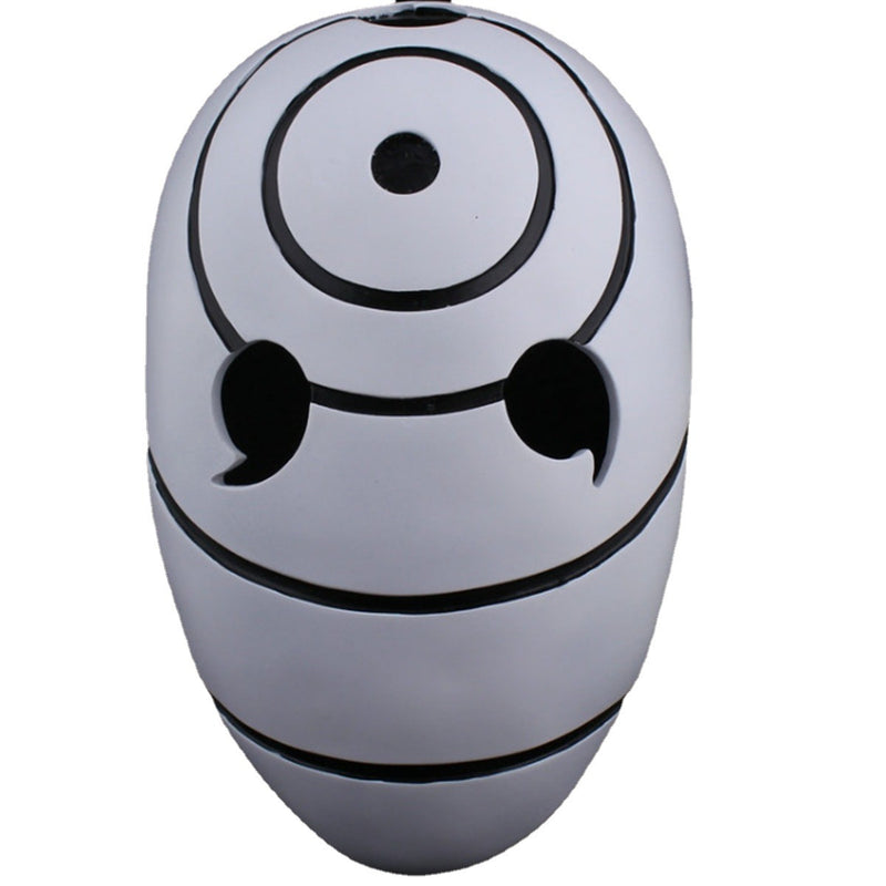 Adult Anime Ninja Spiral Mask - Orange Swirl Cosplay Face Mask