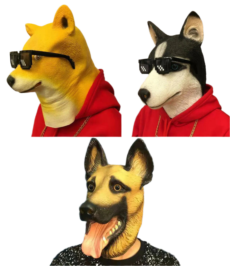 Adult Doge Meme Dog Mask - Latex Shiba Inu Internet Culture Costume