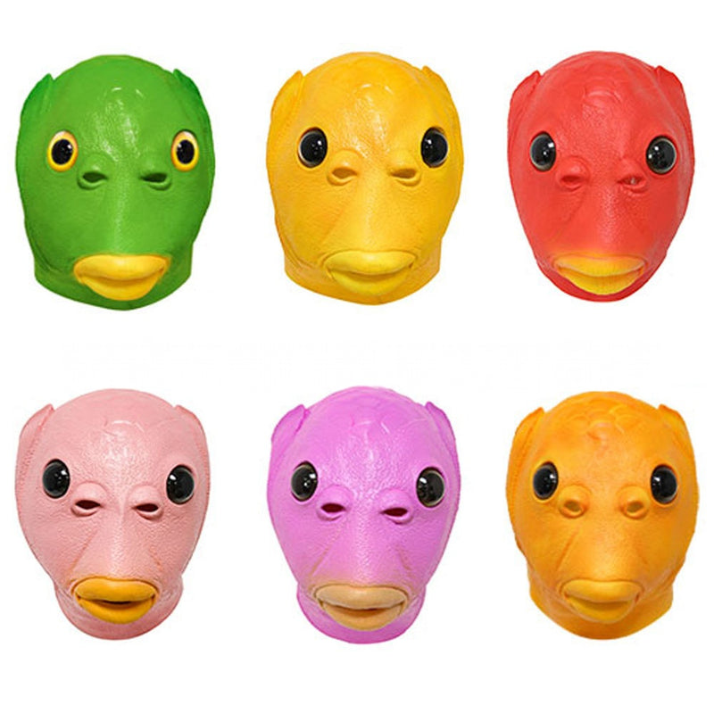 Adult Fish Head Mask - Novelty Rubber Costume Accessory