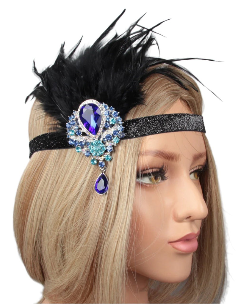 1920s Feather Vintage Bridal Great Gatsby Flapper Headpiece