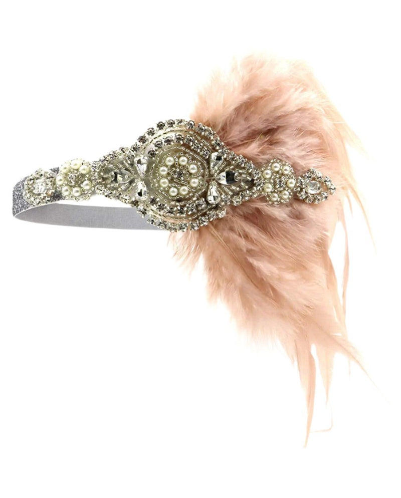 1920s Headband Feather Flapper Headpiece ladies