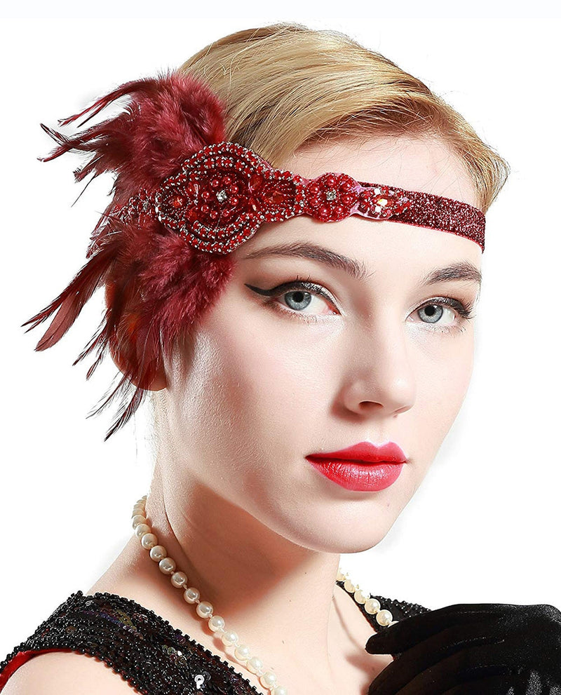 1920s Headband Feather