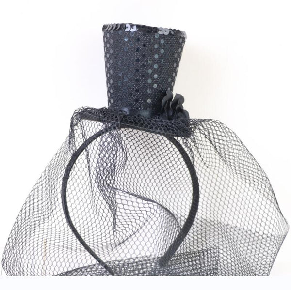 Black Fever Mini Top Hat