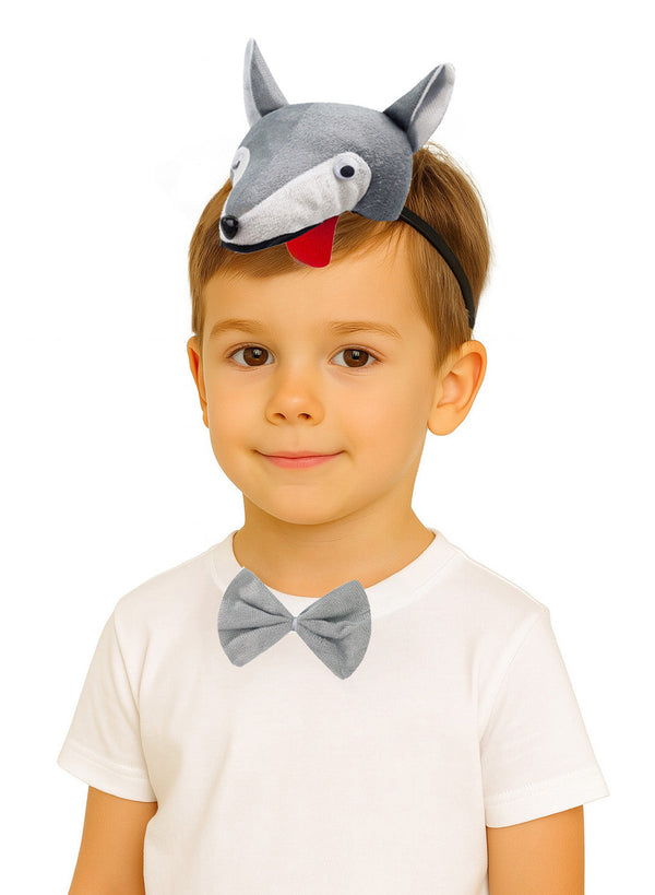 Kids Cat Costume Accessory Set - Ears, Bow Tie & Tail