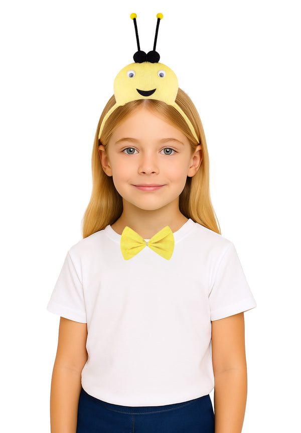 Kids Bee Costume Accessories - Book Week Headband & Bow Tie Set