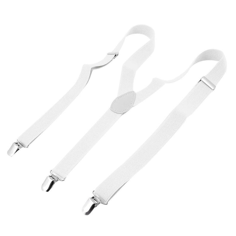 Adult white suspenders braces 1920s Gatsby costume accessory