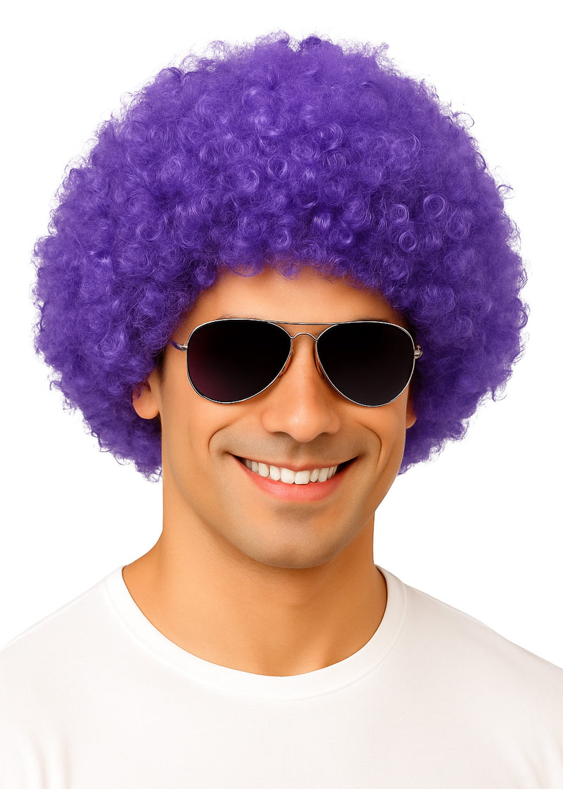 Funky Purple Unisex Afro Wig