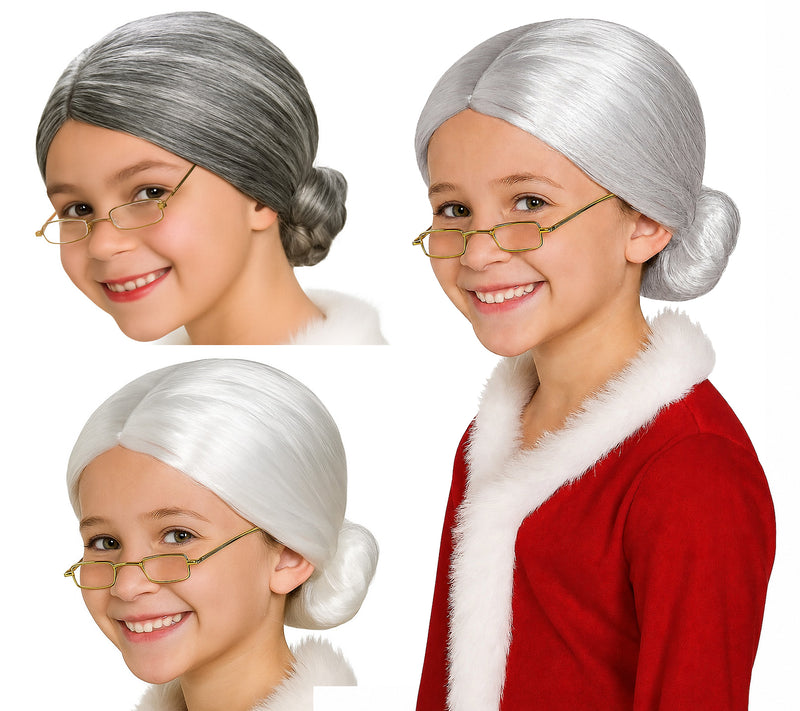 Adult Kid The 100 Days of School Granny Wig
