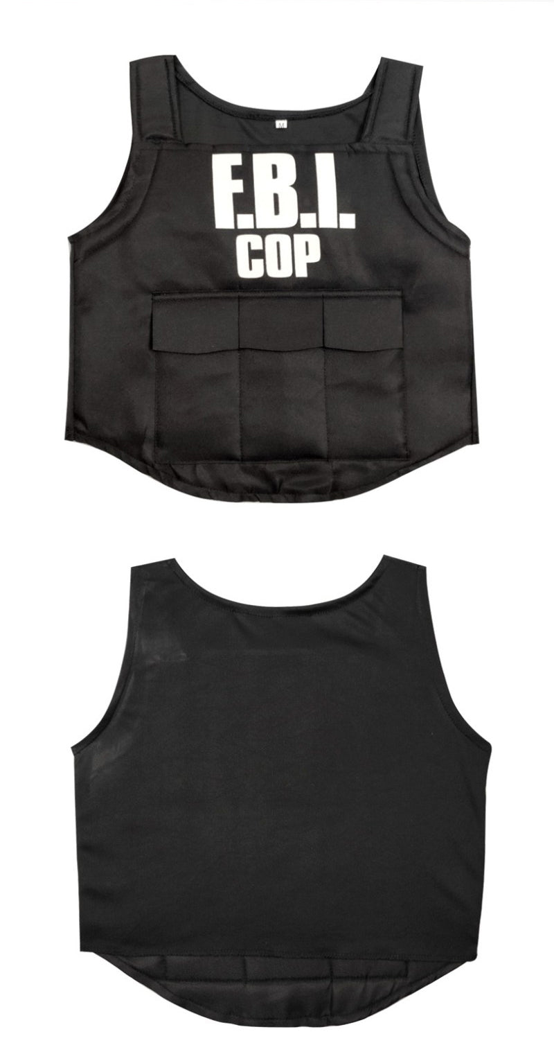 Kids FBI Tactical Costume - SWAT Body Armor & Helmet – Kids Book Week ...