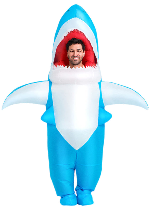 Adult Inflatable Shark Costume - Bite Attack Novelty Suit